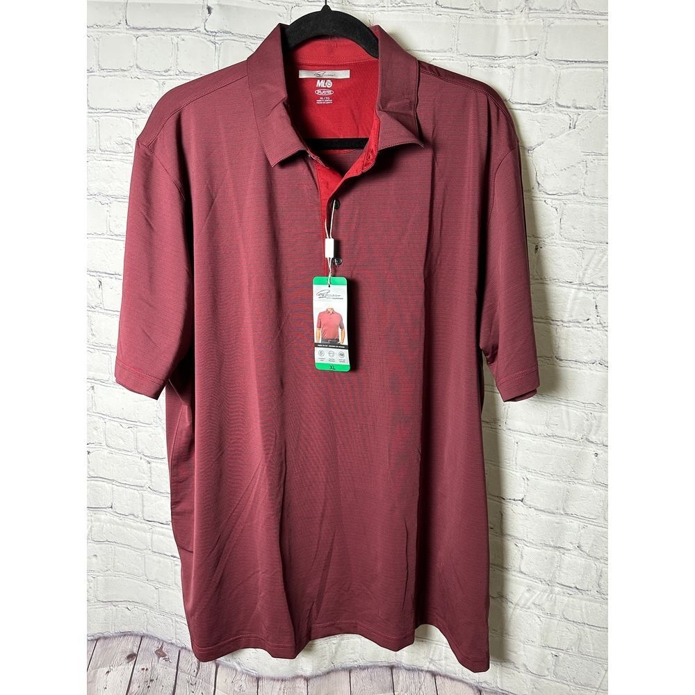 Greg Norman Play Dry Burgundy Golf Polo Shirt Moisture Wicking XL/TG